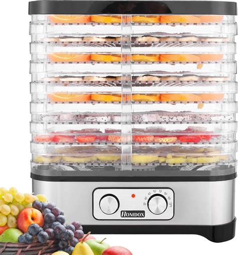 fruit dehydrator machine|Amazon.com: Homdox Food Dehydrator, 8 BPA.